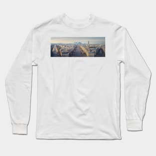 Paris view to La Defense metropolitan Long Sleeve T-Shirt